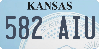 KS license plate 582AIU