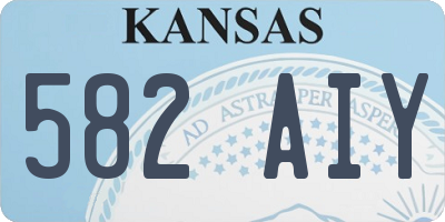 KS license plate 582AIY