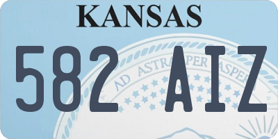 KS license plate 582AIZ
