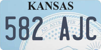 KS license plate 582AJC