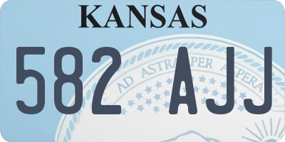 KS license plate 582AJJ