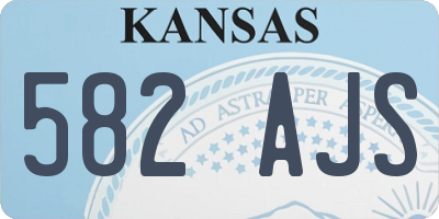 KS license plate 582AJS