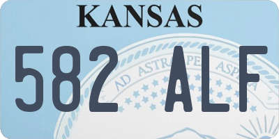 KS license plate 582ALF