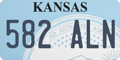KS license plate 582ALN