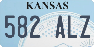 KS license plate 582ALZ