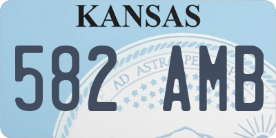 KS license plate 582AMB