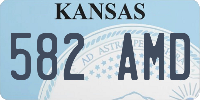 KS license plate 582AMD