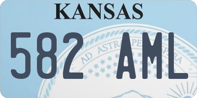 KS license plate 582AML