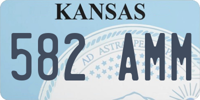KS license plate 582AMM