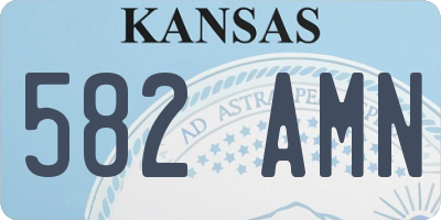 KS license plate 582AMN