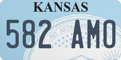 KS license plate 582AMO