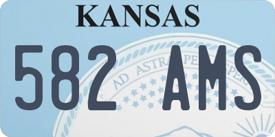 KS license plate 582AMS