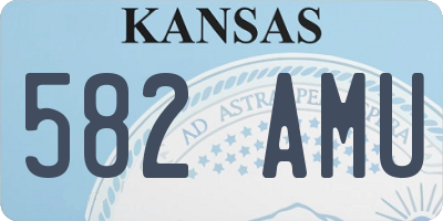 KS license plate 582AMU