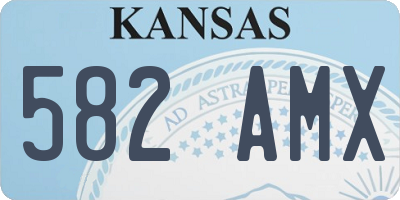 KS license plate 582AMX