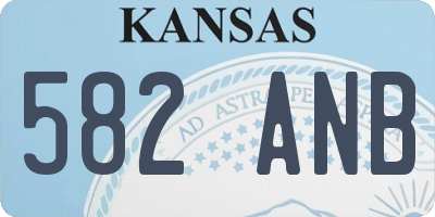 KS license plate 582ANB