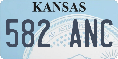 KS license plate 582ANC