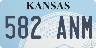 KS license plate 582ANM