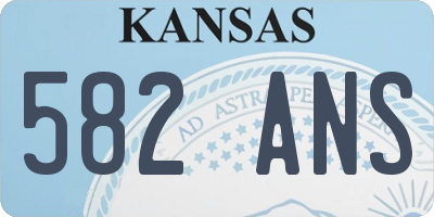 KS license plate 582ANS