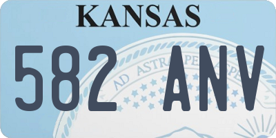 KS license plate 582ANV