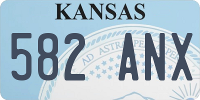KS license plate 582ANX