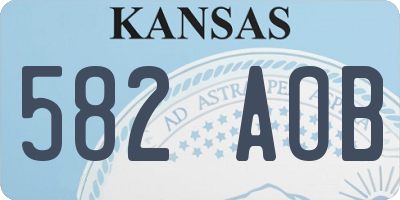 KS license plate 582AOB
