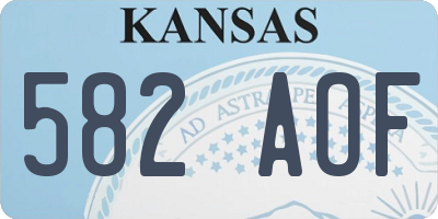 KS license plate 582AOF