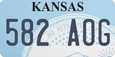 KS license plate 582AOG