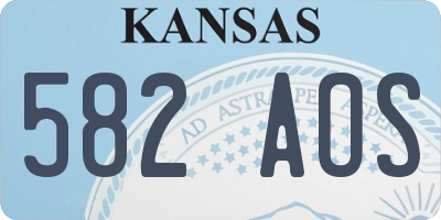 KS license plate 582AOS