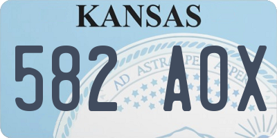 KS license plate 582AOX