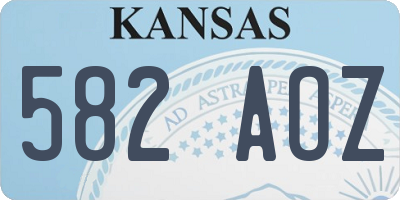 KS license plate 582AOZ