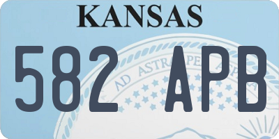 KS license plate 582APB