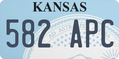 KS license plate 582APC