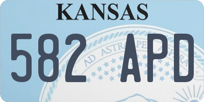 KS license plate 582APD