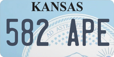 KS license plate 582APE