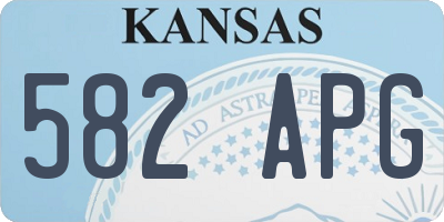 KS license plate 582APG