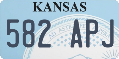 KS license plate 582APJ