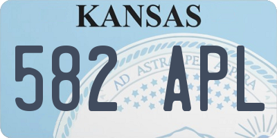 KS license plate 582APL