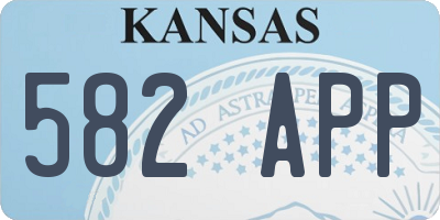 KS license plate 582APP