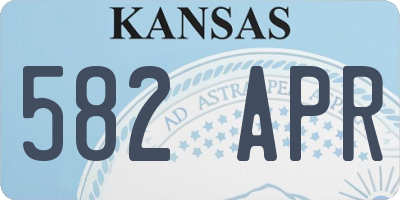 KS license plate 582APR