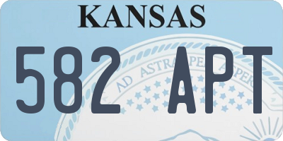 KS license plate 582APT
