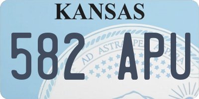 KS license plate 582APU