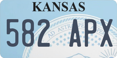 KS license plate 582APX