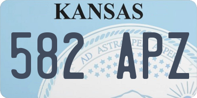 KS license plate 582APZ