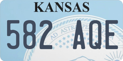 KS license plate 582AQE