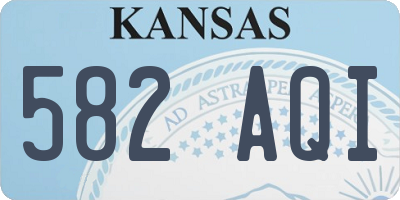 KS license plate 582AQI