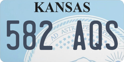 KS license plate 582AQS