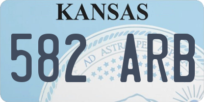 KS license plate 582ARB
