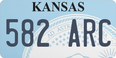 KS license plate 582ARC