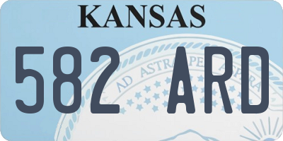KS license plate 582ARD