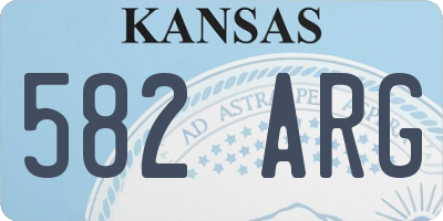 KS license plate 582ARG